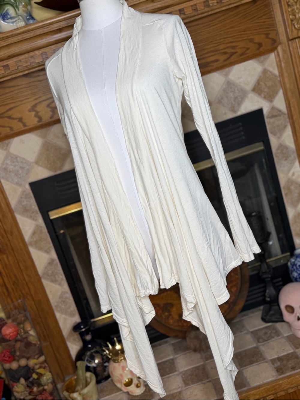 Y2K Splendid Cream Open Drape Cardigan Women’s Size Medium